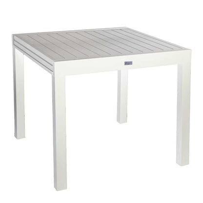 Tavolo in alluminio Sullivan allungabile bianco, 150/210x90xH.73 cm