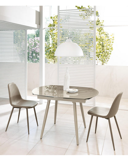 Tavolo Allungabile Kyoto Four 120-180x90 cm tortora gambe quattro