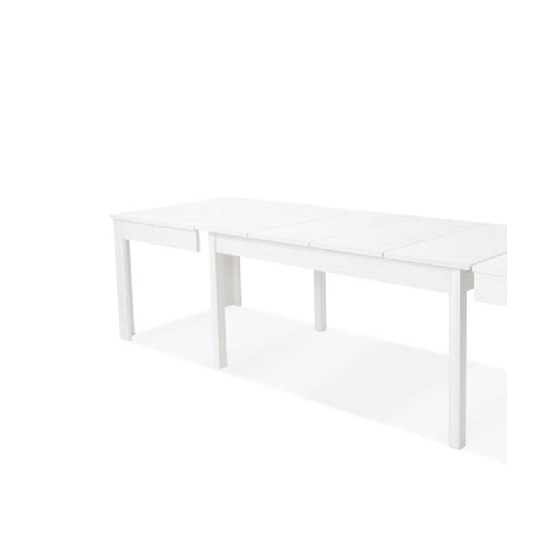 Tavolo allungabile in legno nobilitato bianco frassinato 160-320x90 cm