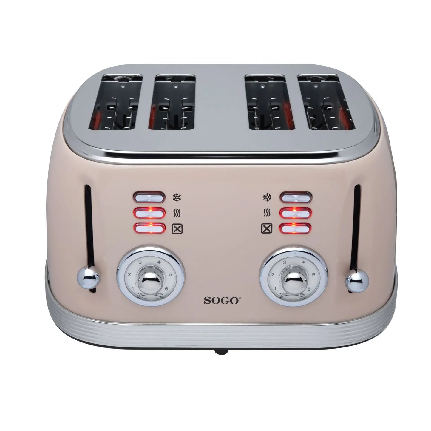 Tostapane retrò beige 1500W 4 fessure