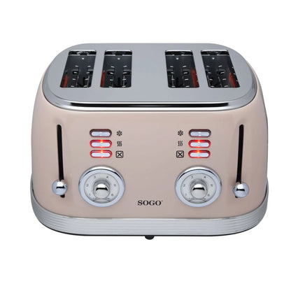 Tostapane retrò beige 1500W 4 fessure