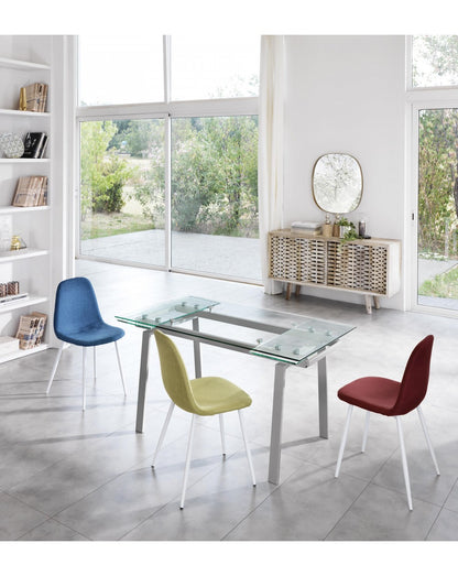 Tavolo Allungabile Tommy 140-200x80 cm, Gambe Grigio