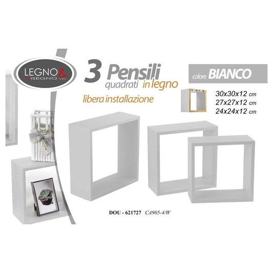 Set 3 moduli bianchi 30/27/24 cm