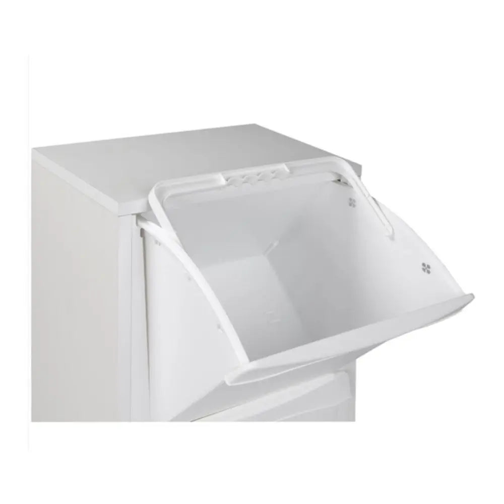 Mobile pattumiera 3 scomparti bianco cm 40x26x101h