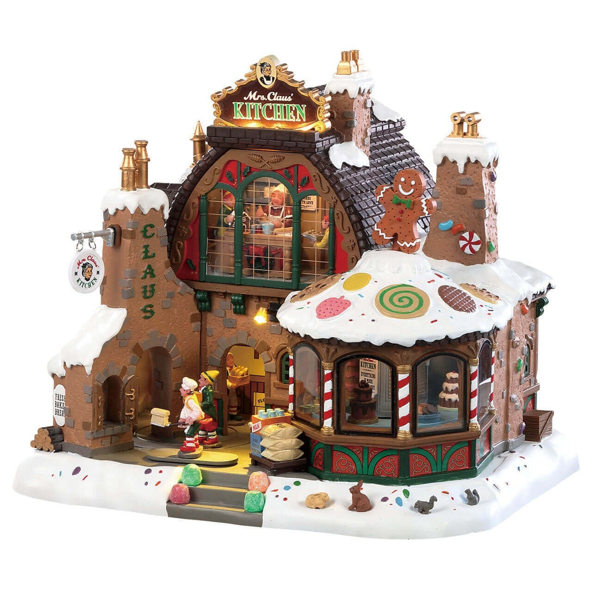 Lemax Mrs. Claus’ Kitchen 27 × 20,8 × H24 cm con adattatore