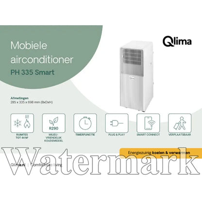 Condizionatore Qlima portatile con funzione riscaldamento PH 335 SMART bianco/grigio