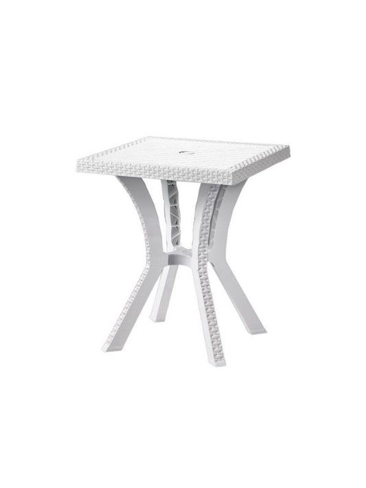 Tavolo Rigoletto in resina bianco cm 60x60x70h