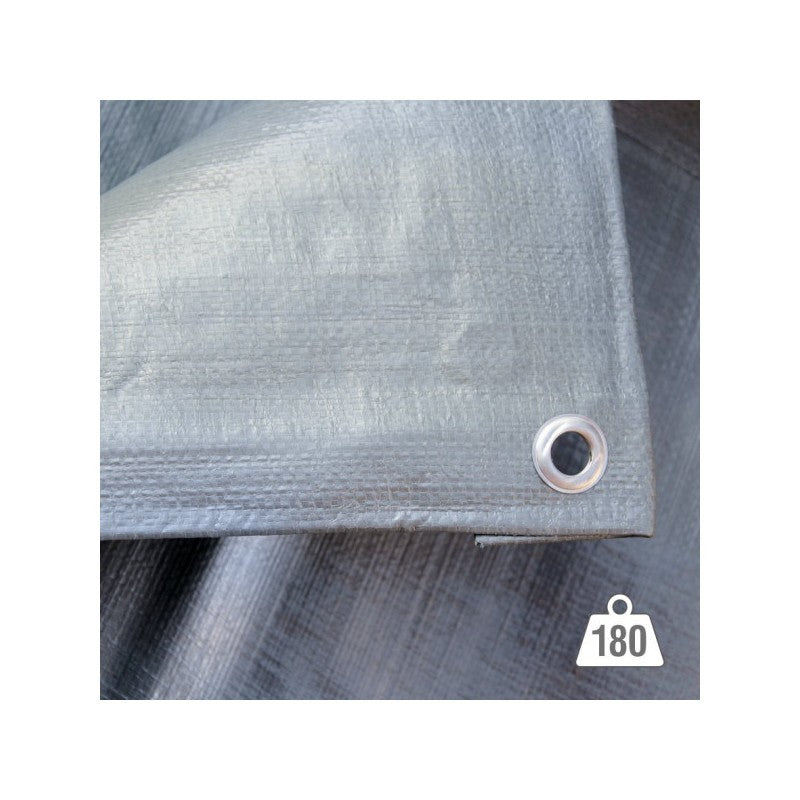 Telo occhiellato grigio 3x4 m