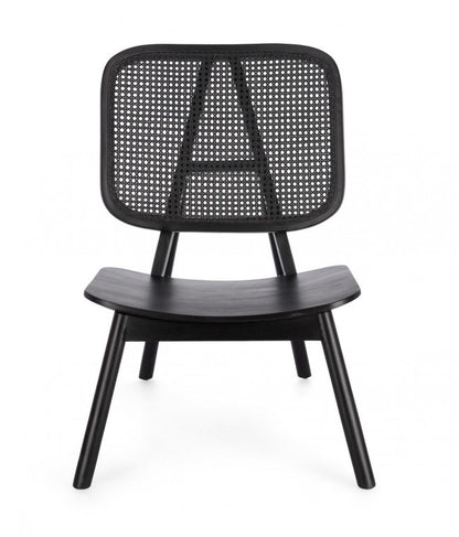 Poltrona lounge nera 67x80x91.5 cm