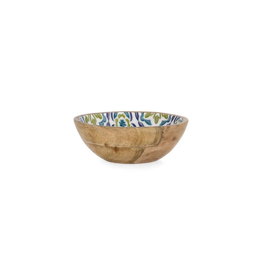 Bizzotto ciotola Sintra alta Ø18x6h con decoro maioliche in legno di mango
