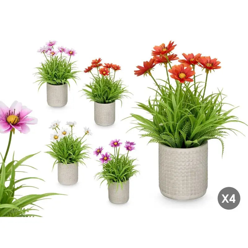 Vaso in cemento per fiori cm 18 x 18 x 23 h colori assortiti