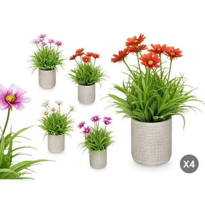 Vaso in cemento per fiori cm 18 x 18 x 23 h colori assortiti