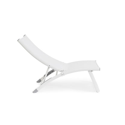 Bizzotto poltrona lounge reclinabile Taylor bianco in alluminio e textilene 53 x 166,5 x 90 cm