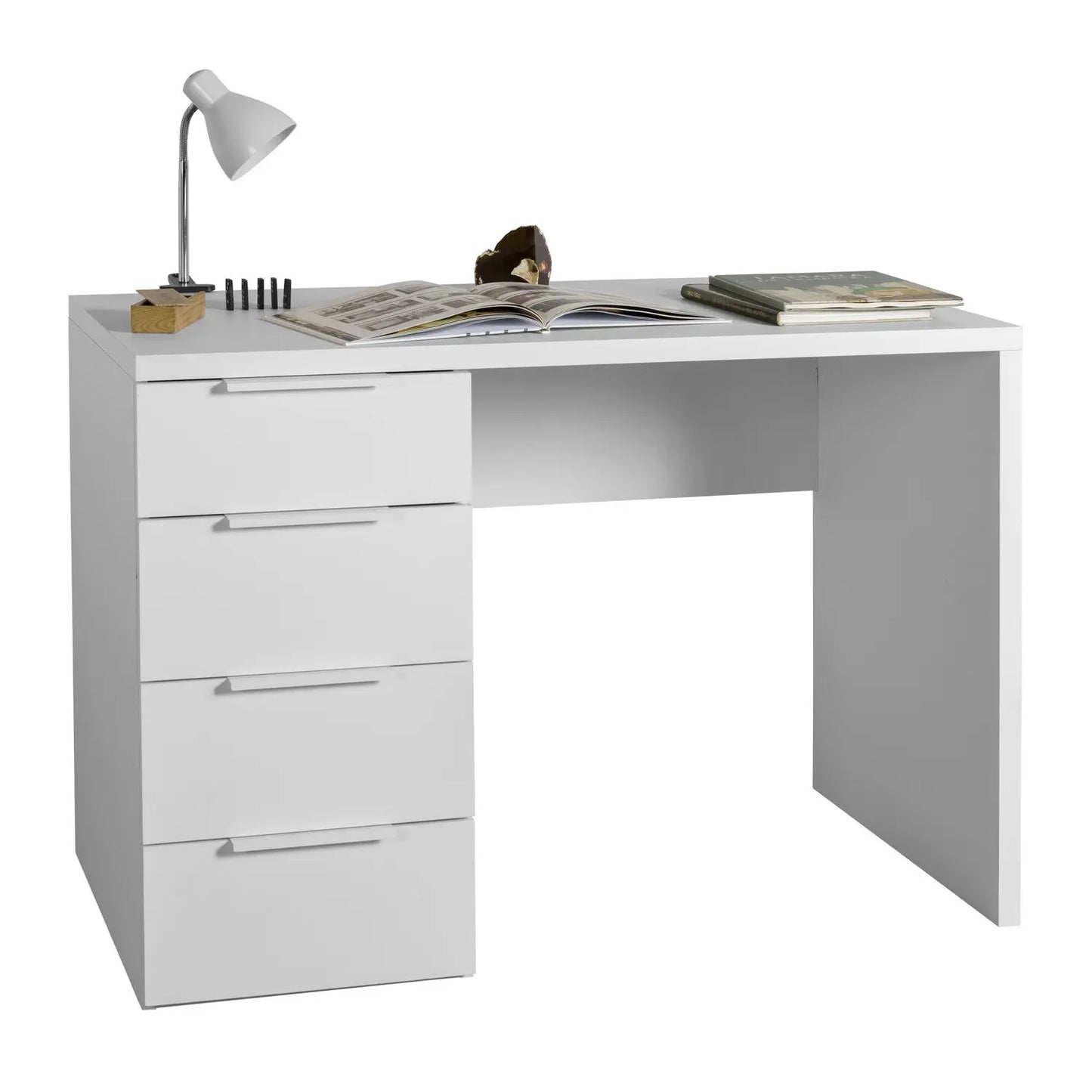 Scrivania Mon bianca 3+1 cassetto FSC cm 110x59,6x75,4h