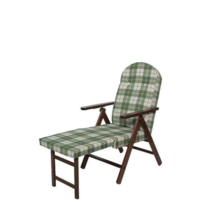 Poltrona Relax Amalfi con poggiapiedi estraibile verde scozzese