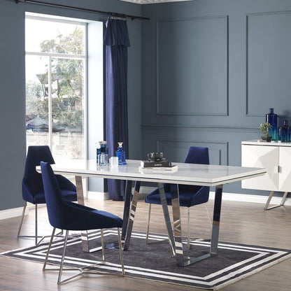 Tavolo bianco laccato 185x95x78