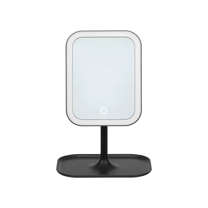 Specchio a led nero cm 29x16,5x6h