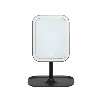 Specchio a led nero cm 29x16,5x6h