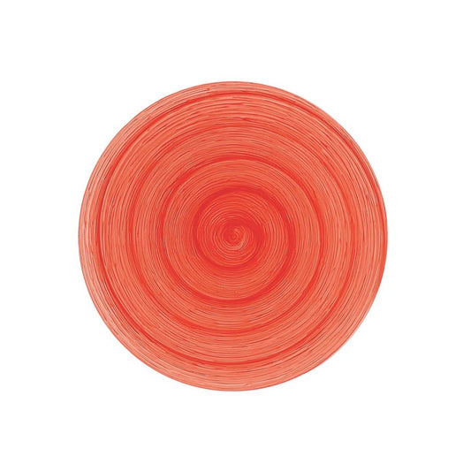 Piatto piano red Memento Table in ceramica dipinta a mano Ø 27,5 cm