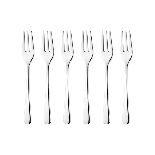 Set 6 forchettine Zelda in acciaio cm 15,5