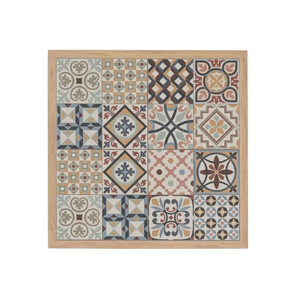 Bizzotto set salotto angolare Kalimera Desert in alluminio effetto legno con tavolino