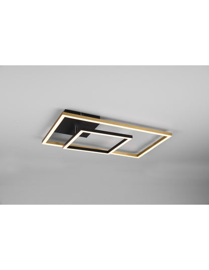 Plafoniera Ottone Squadrata Orientabile Led Dimmer Padella Trio Lighting