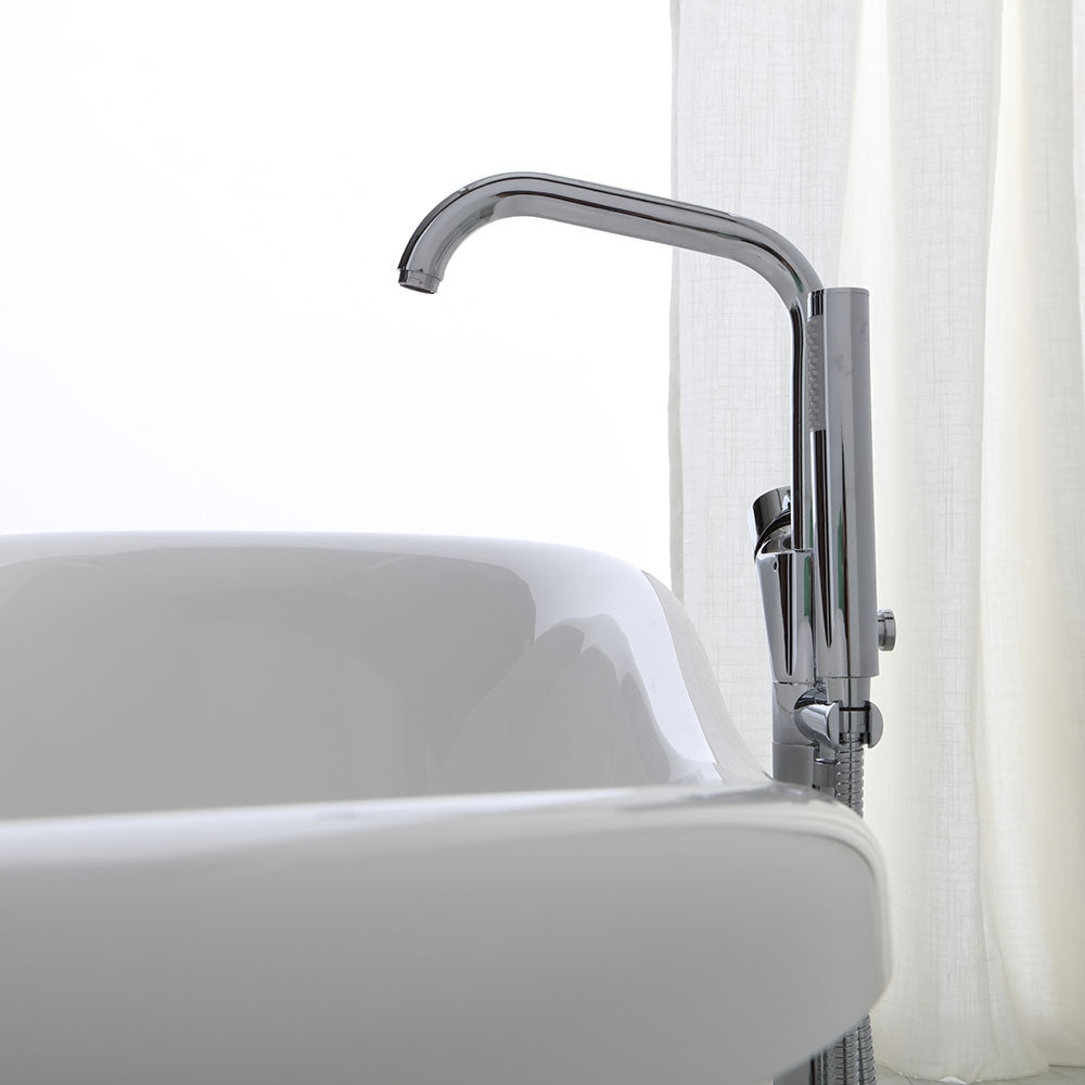 Vasca freestanding stile classico con piedini argento