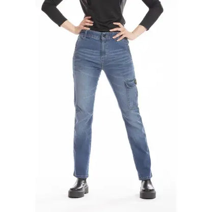 Jeans donna da lavoro Betty blu multitasche elasticizzati tg 42