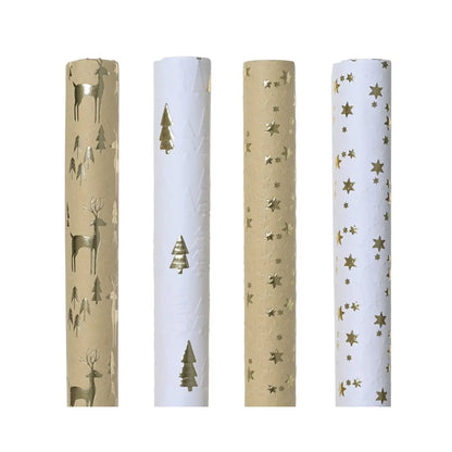 Carta regalo oro e bianca assortita 70 × 200 cm – 1 pezzo