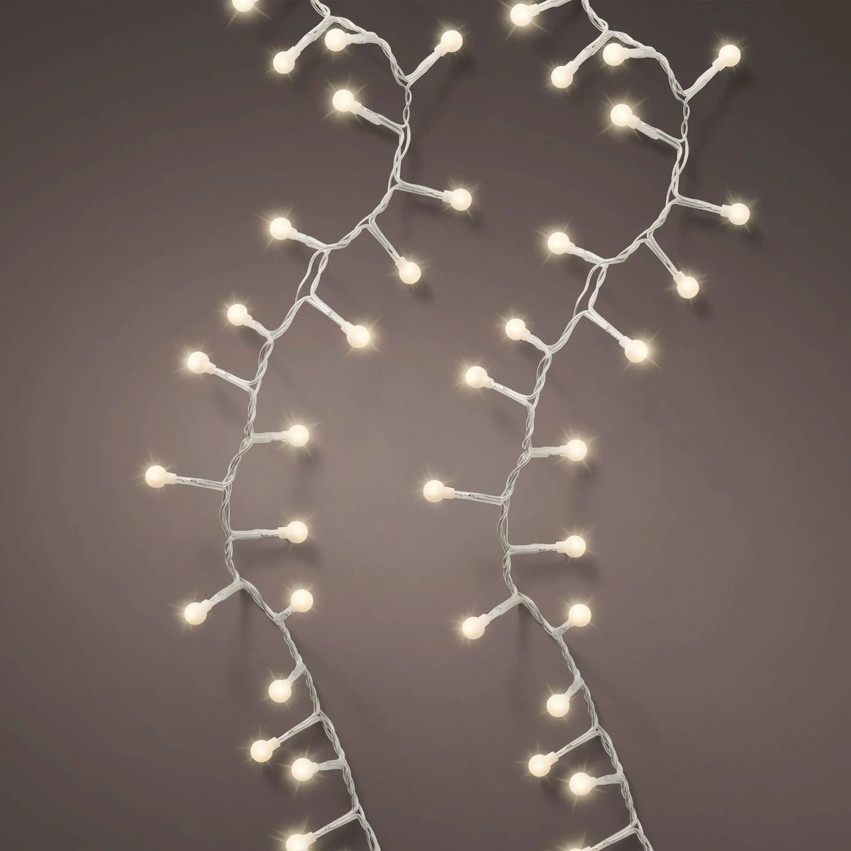 Catena luminosa LED Cherry trasparente luce bianco caldo da esterno 16 m