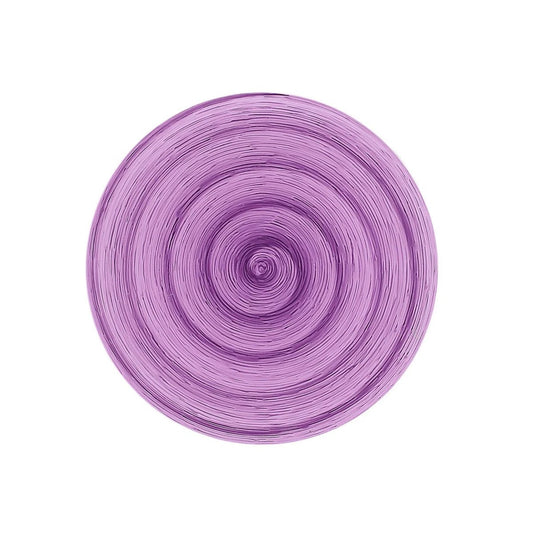 Piatto piano mauve Memento Table in ceramica dipinta a mano Ø 27,5 cm
