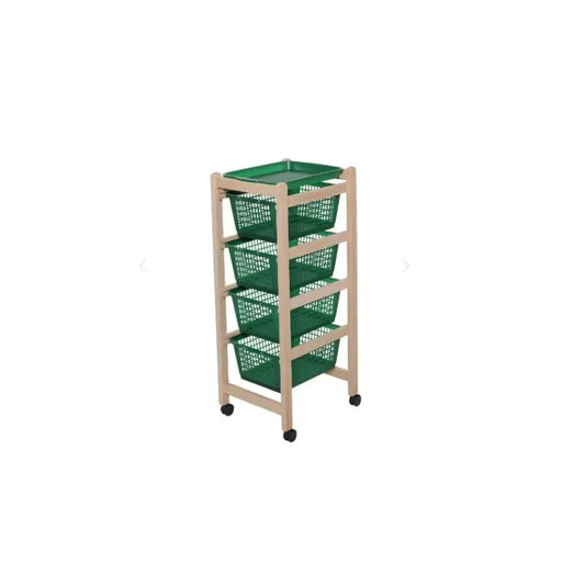 Carrello portafrutta Jolly noce con cestini estraibili