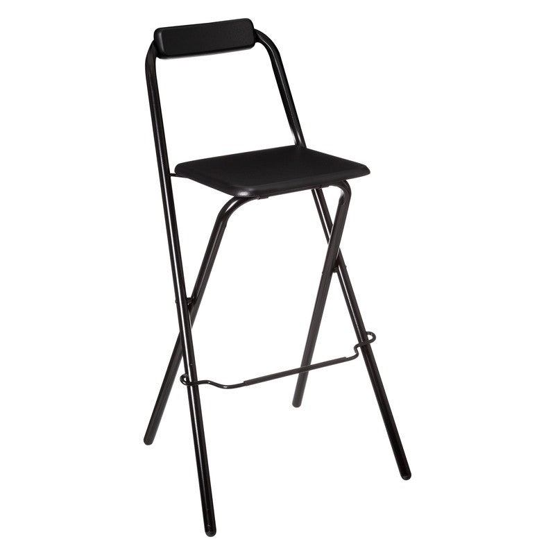 Sgabello bar pieghevole Louna nero cm 50x51x97h