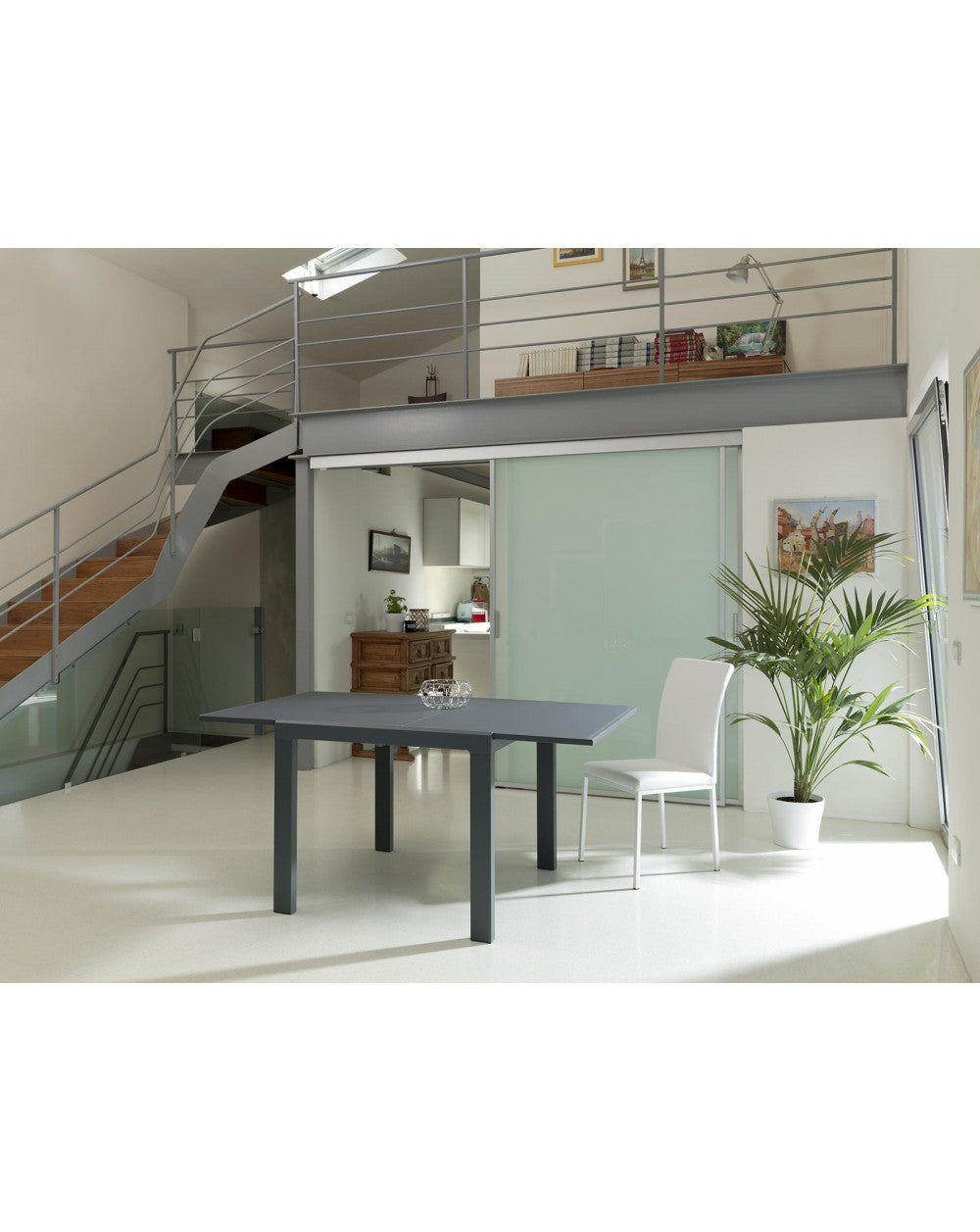 Tavolo Allungabile Grigio 90-163,5x90 cm - Banner