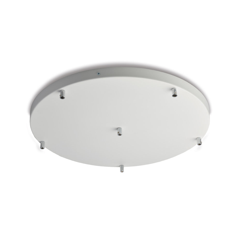 Rosone multicavo in ferro bianco diametro 50 con 6 fori H.3 - Ø50