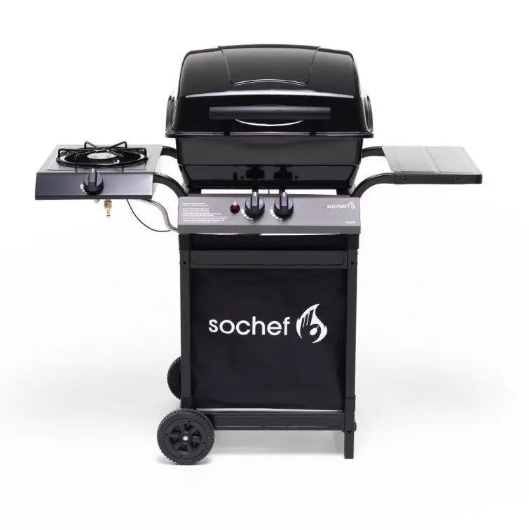 Barbecue a gas con sistema di cottura a pietra lavica cm 74x46x103 h