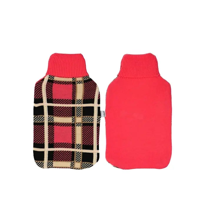 Borsa dell’acqua calda con rivestimento in maglia tartan 1.8 L - 1 pezzo assortito