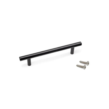 Maniglia per mobili Orlando L188 mm, interasse 128 mm, Acciaio, Verniciato nero