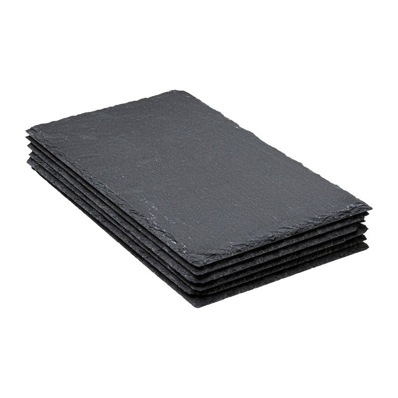 Set di 6 piatti 18x30 cm ardesia