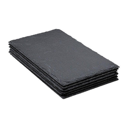 Set di 6 piatti 18x30 cm ardesia