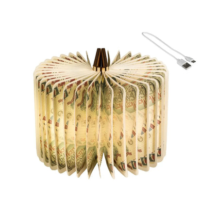 Lampada libro LED bianco caldo e freddo H8,5 cm