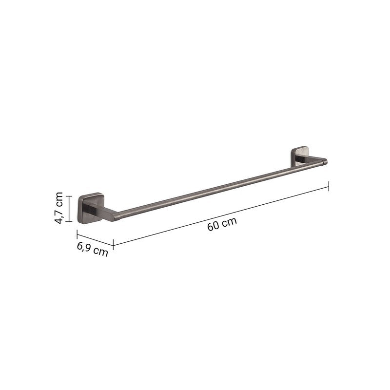 Portasalviette bagno 60 cm Tonga gun metal