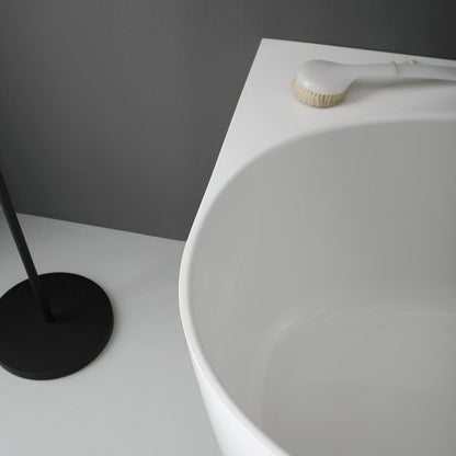 Vasca da appoggio ovale in resina di marmo