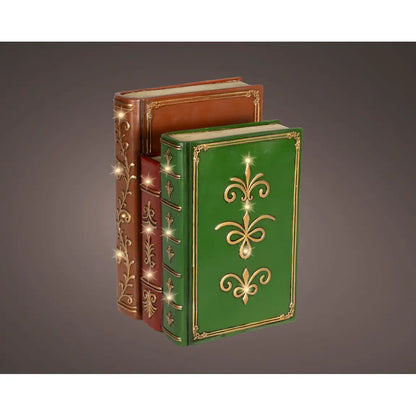 Libro decorativo natalizio con LED 15,5 × 18,5 × H27 cm