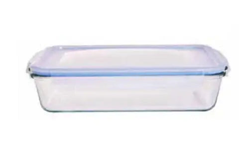 Contenitore ermetico rettangolare in vetro 2200 ml 32×19,5 cm