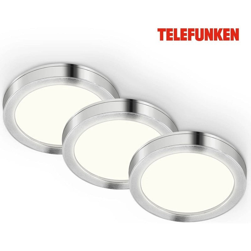 Telefunken set 3 faretti incasso led 6 cm 1,8w 170lm bianco