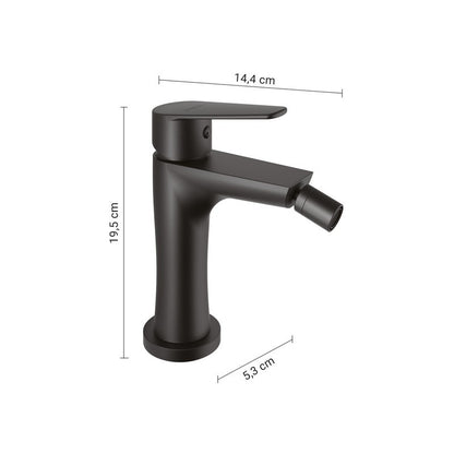 Miscelatore bidet Como nero matt 19,5 x 5,3 x 14,4 cm