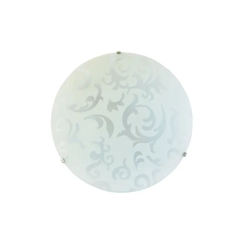 Plafoniera Melissa D.40 2xE27 ganci cromo vetro lastra bianco
