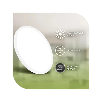 Plafoniera LED Briloner ultra slim 14W 3000 lm Ø 42 cm luce naturale 4000K