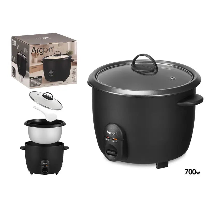 Cuociriso elettrico nero opaco 1,8L 700W